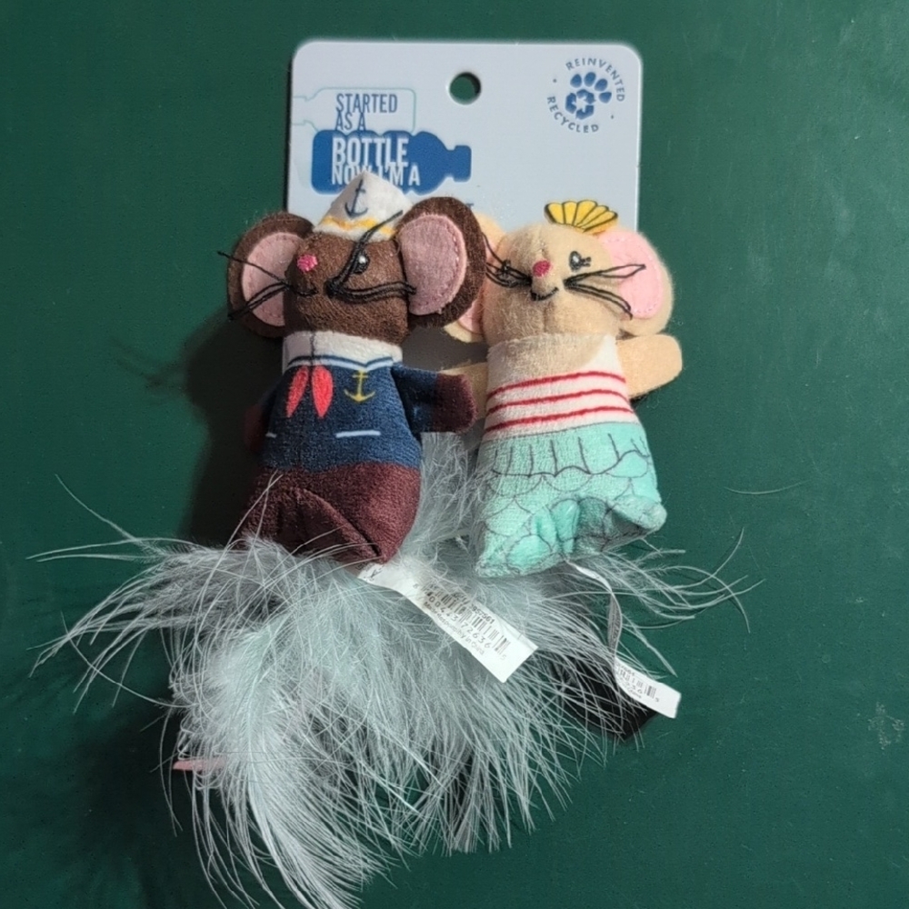 Recycled Bottle Mouse Toys - Sailor & Mermaid